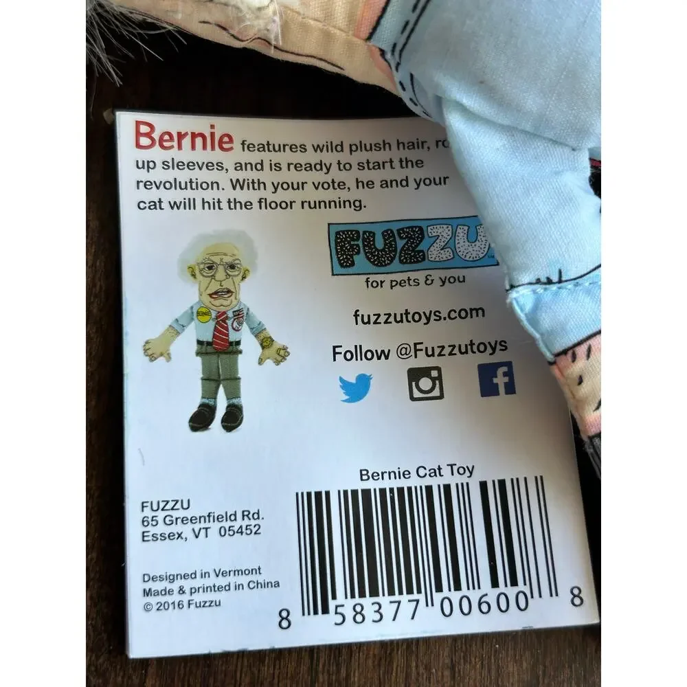 Fuzzu Bernie Political Parody Small Cat Toy